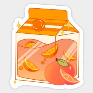 Orange Juice Box Sticker